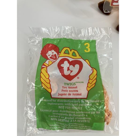 Ty Beanie Babies Bundle (2pcs) Twigs And Twigs McDonald’s Teenie Beanie Toy 1998 - Picture 2 of 15
